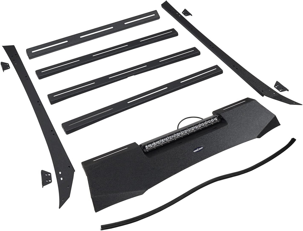 Roof Rack Basket Cargo Carrier with 100W LED Light Bar S185265