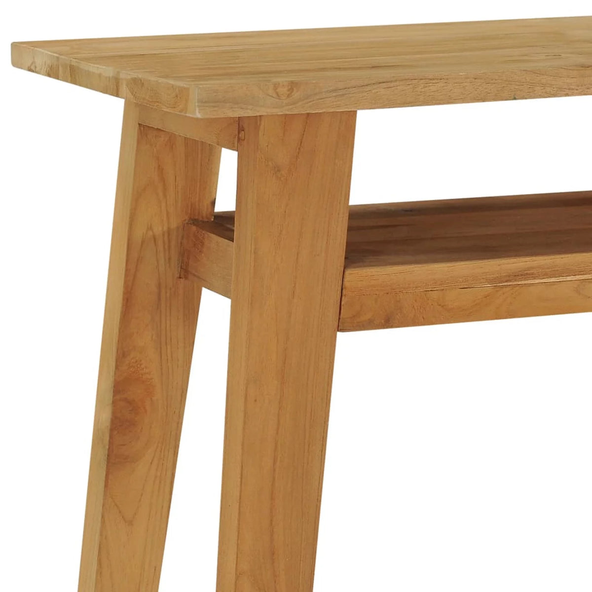 Teak Wood Console Table with 3 Open Shelves P866886