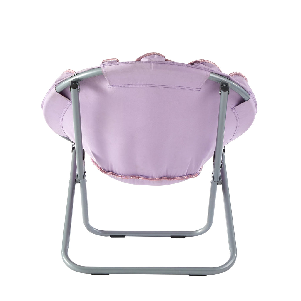 Purple Tie Dye Faux Fur Folding Chair N88672