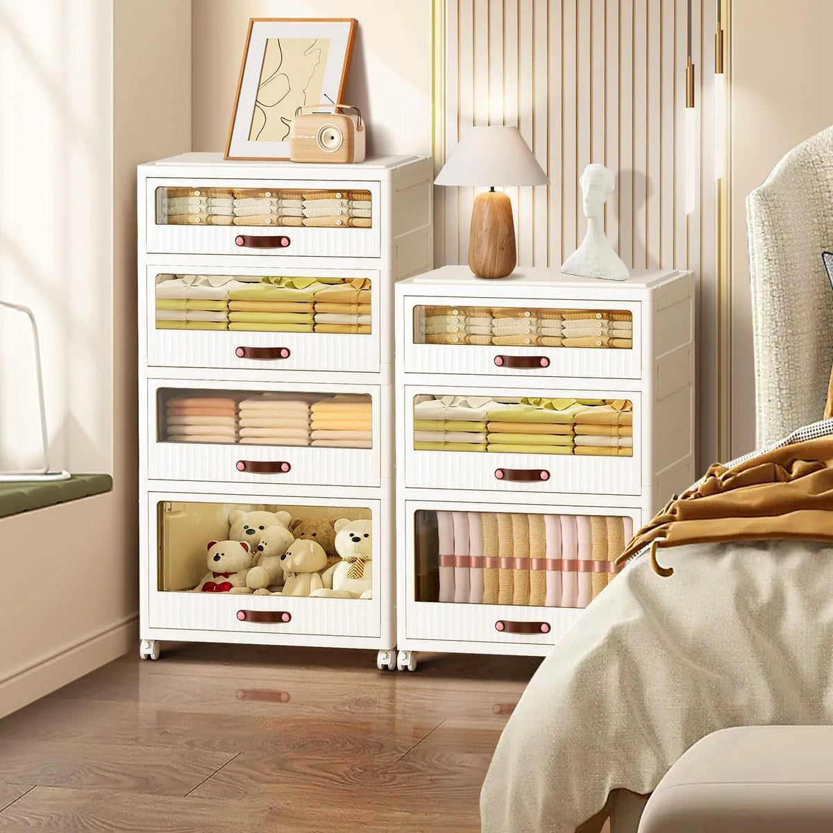 White 5 Drawer Plastic Dresser V318172