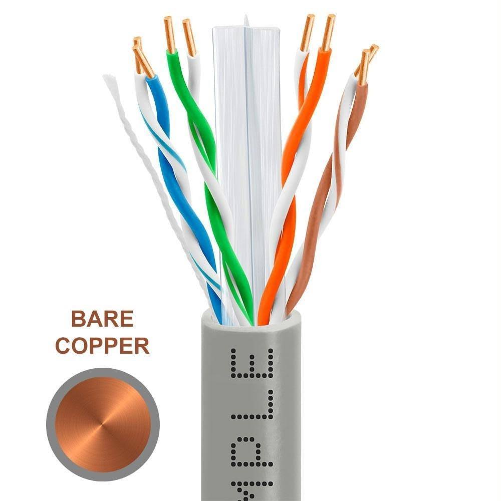 Cat6 23AWG Bare Copper 1000 Feet Ethernet Cable Q17586