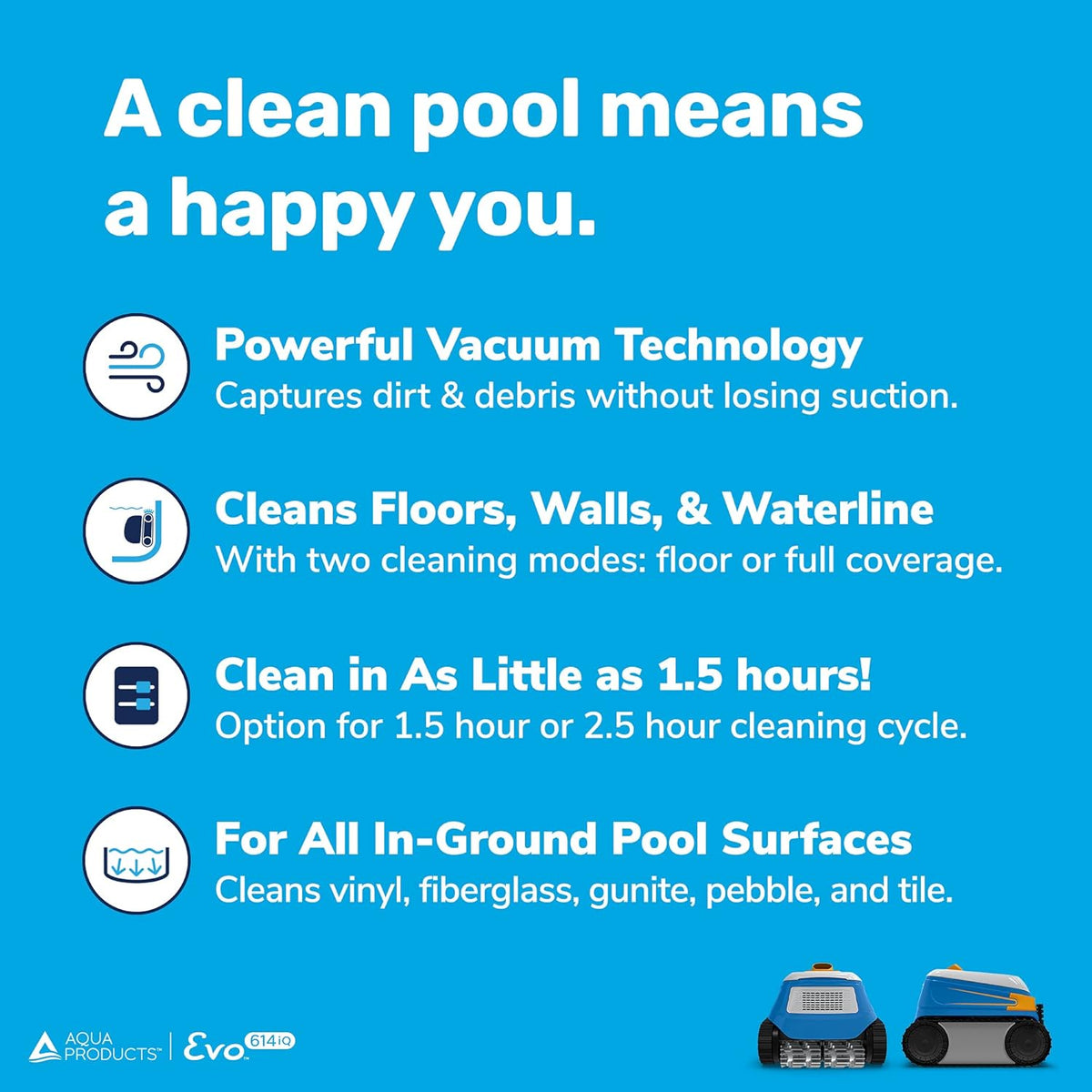 Robotic Pool Cleaner with 60ft Swivel Cable C636