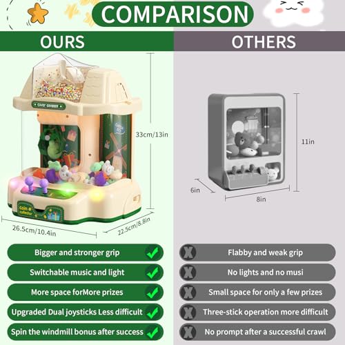 Claw Machine with LED Light and Adjustable Music T171