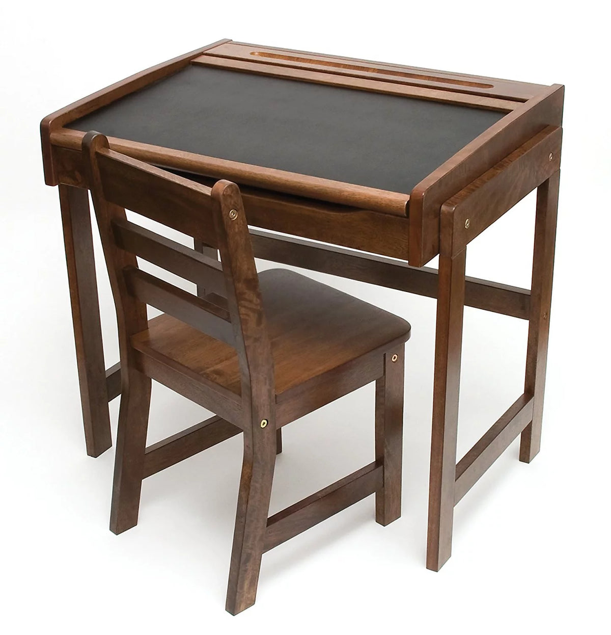Child Study Desk and Chair Set Walnut Finish R257283