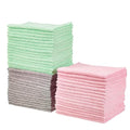 Microfiber Cleaning Cloths, Pack of 24, Blue/White/Yellow J520