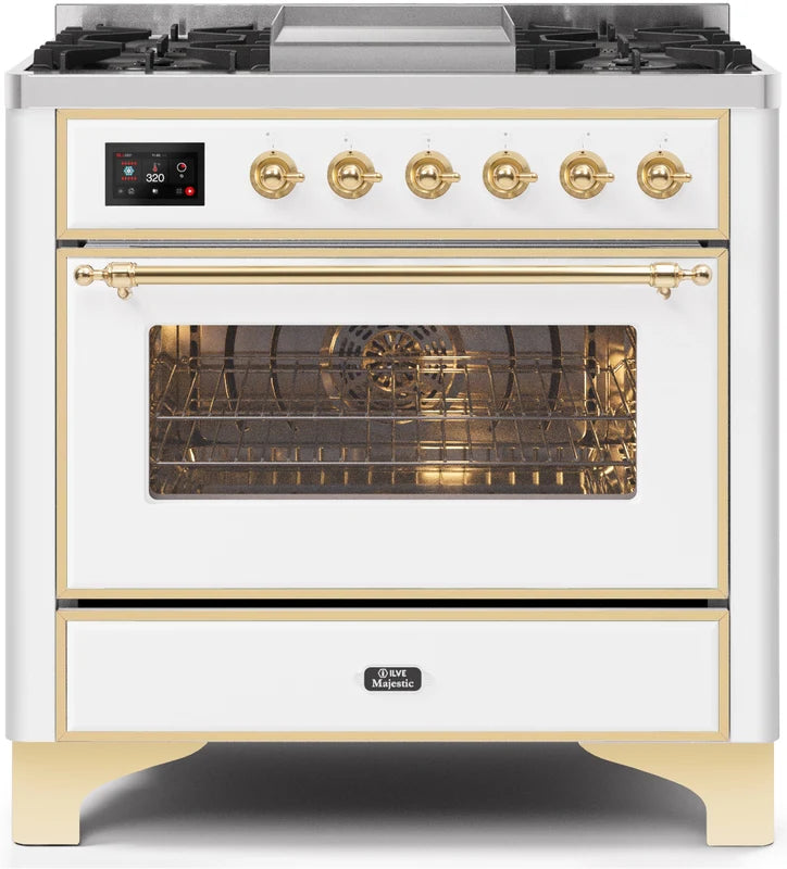 White Dual Fuel Natural Gas Range N9120