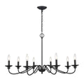 8 Light Matte Black Chandelier A85754