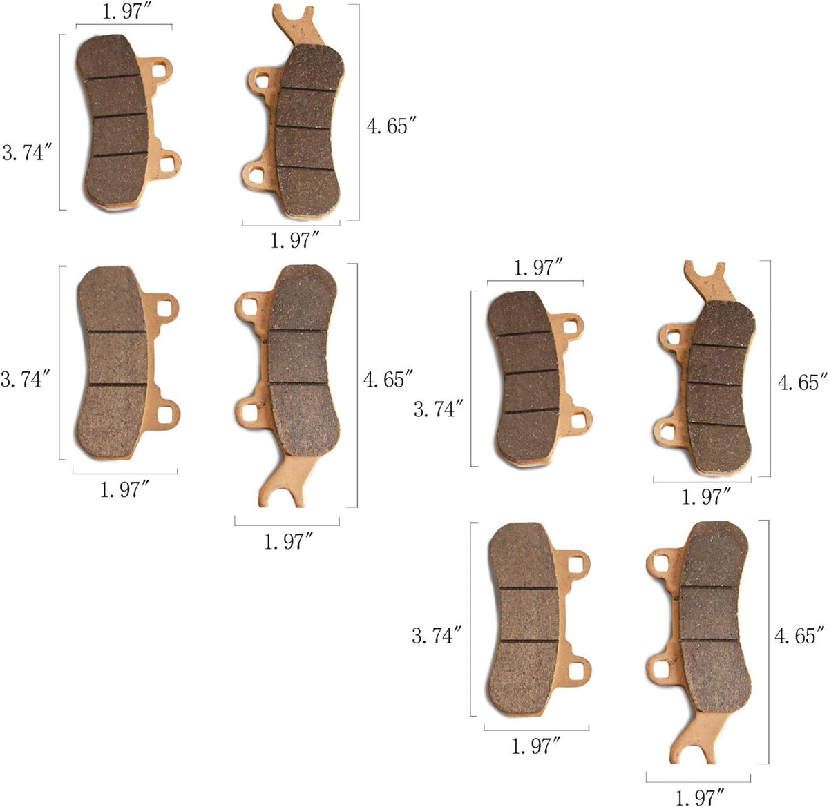 4 Sets Sintered Metal Brake Pads L610