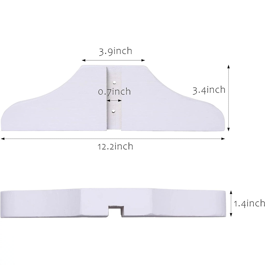 Wood Room Divider Stand 2PCS White L4808