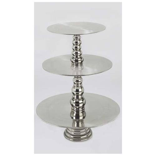 23 Inches High Aluminum 3/TIER Cake Stand L49500