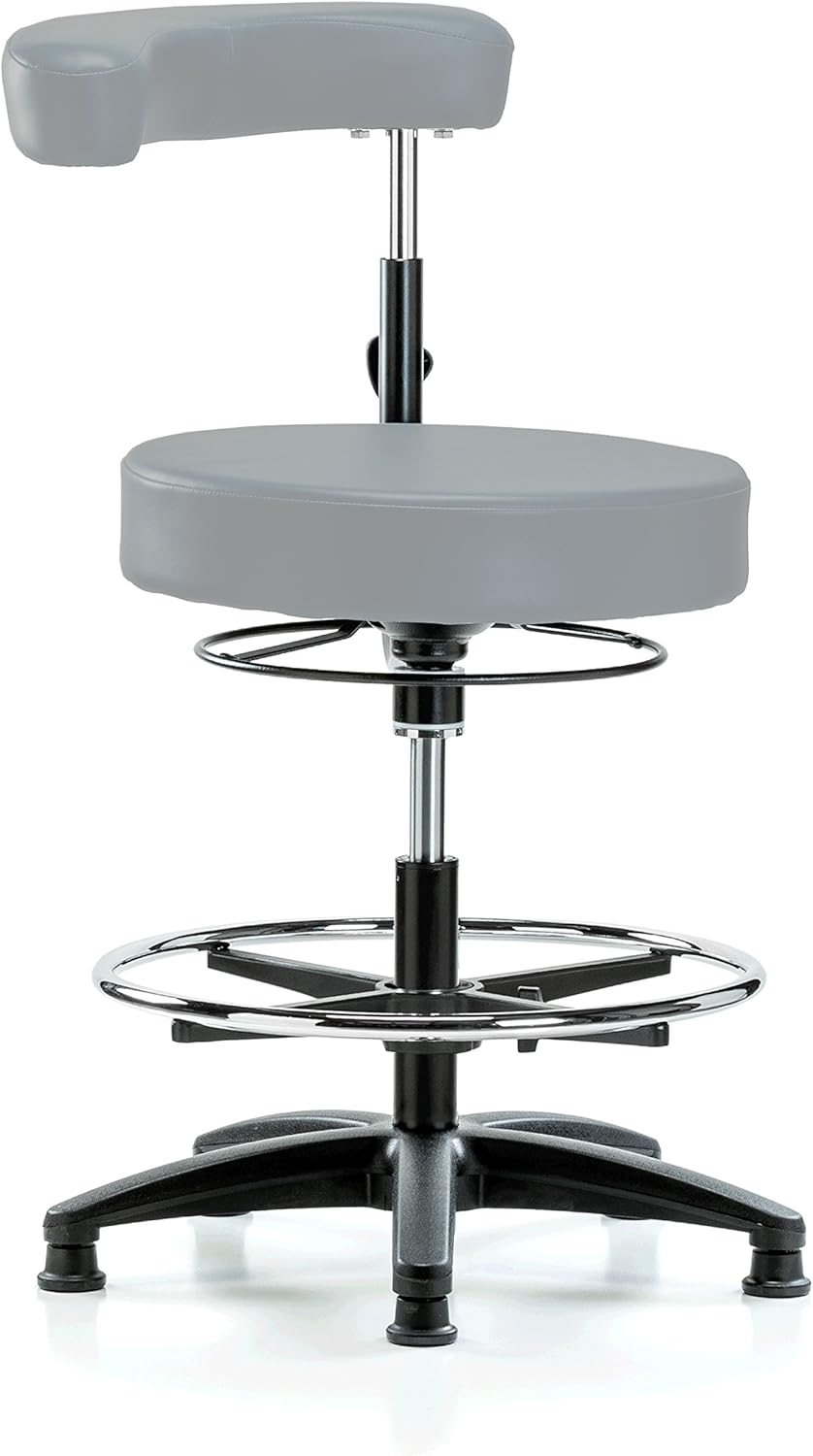 Adjustable Height Dental Stool with Arm and Foot Ring O741