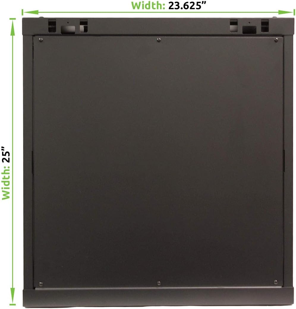 12U Wall Mount Server Cabinet Rack Enclosure with Glass Door Lock K627928