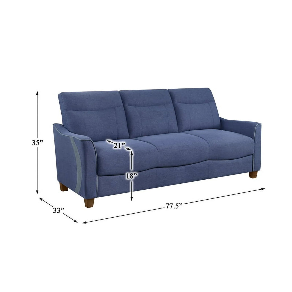 Blue Fabric Upholstered Sofa W1189