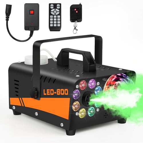 600W 3000CFM Fog Machine with Disco Ball Lights and Wireless Remote B8896