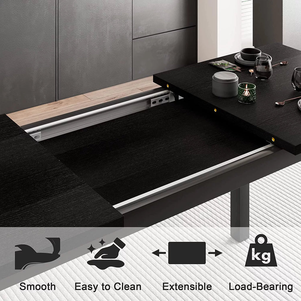 Space Saving Extendable Dining Table Set with Benches X730289