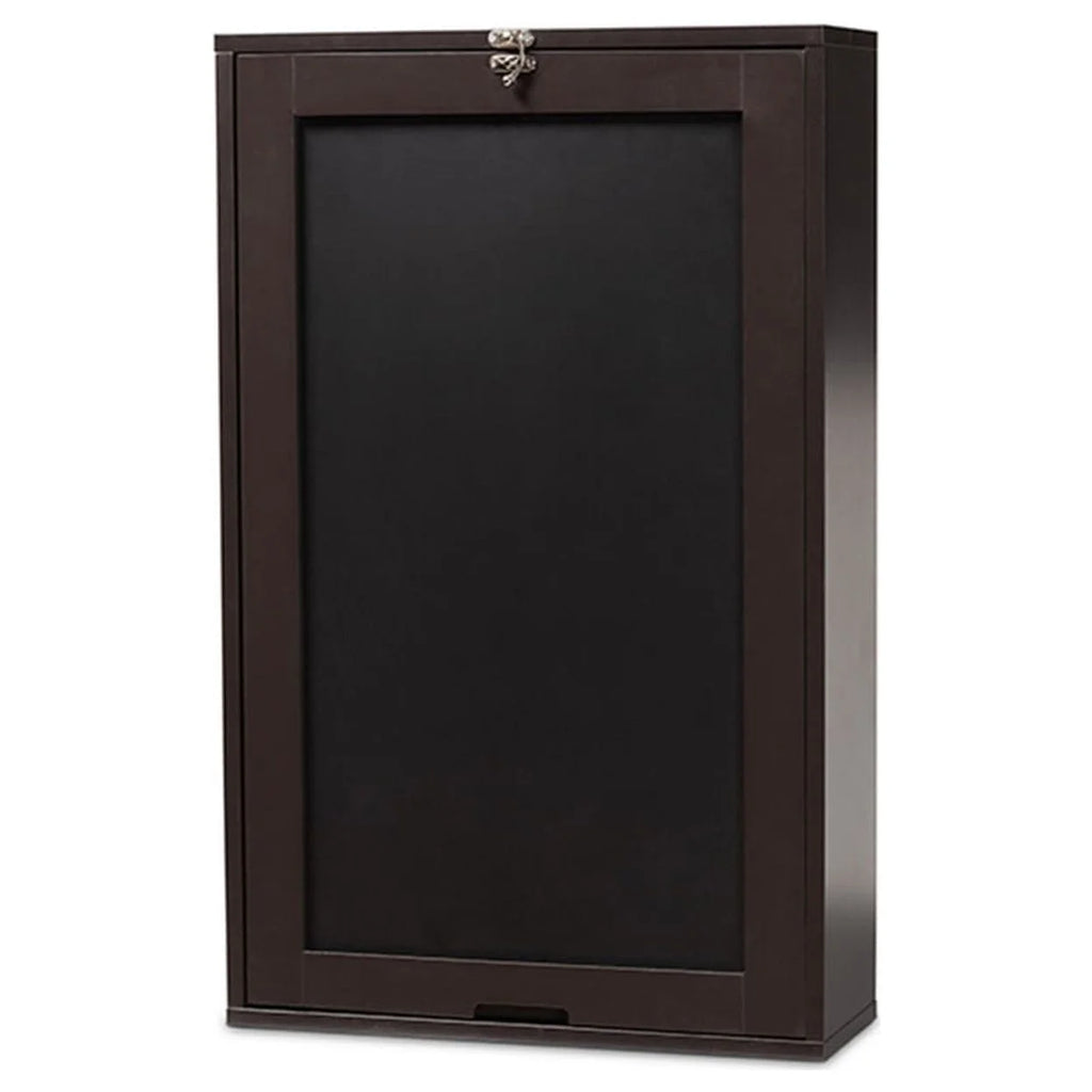 Dark Brown Wood Wall-Mounted Folding Desk X514