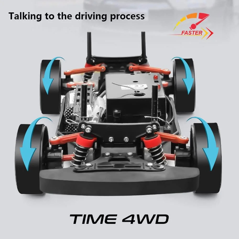 1:10 Scale 4WD Electric Remote Control Racing Car with 2 Batteries X14622
