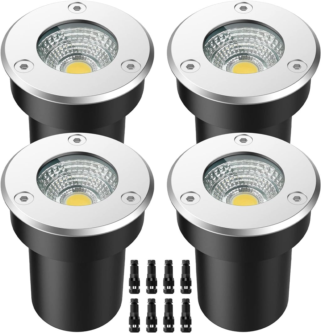 6W IP67 Waterproof Low Voltage Landscape Well Lights Pack of 2 M690314