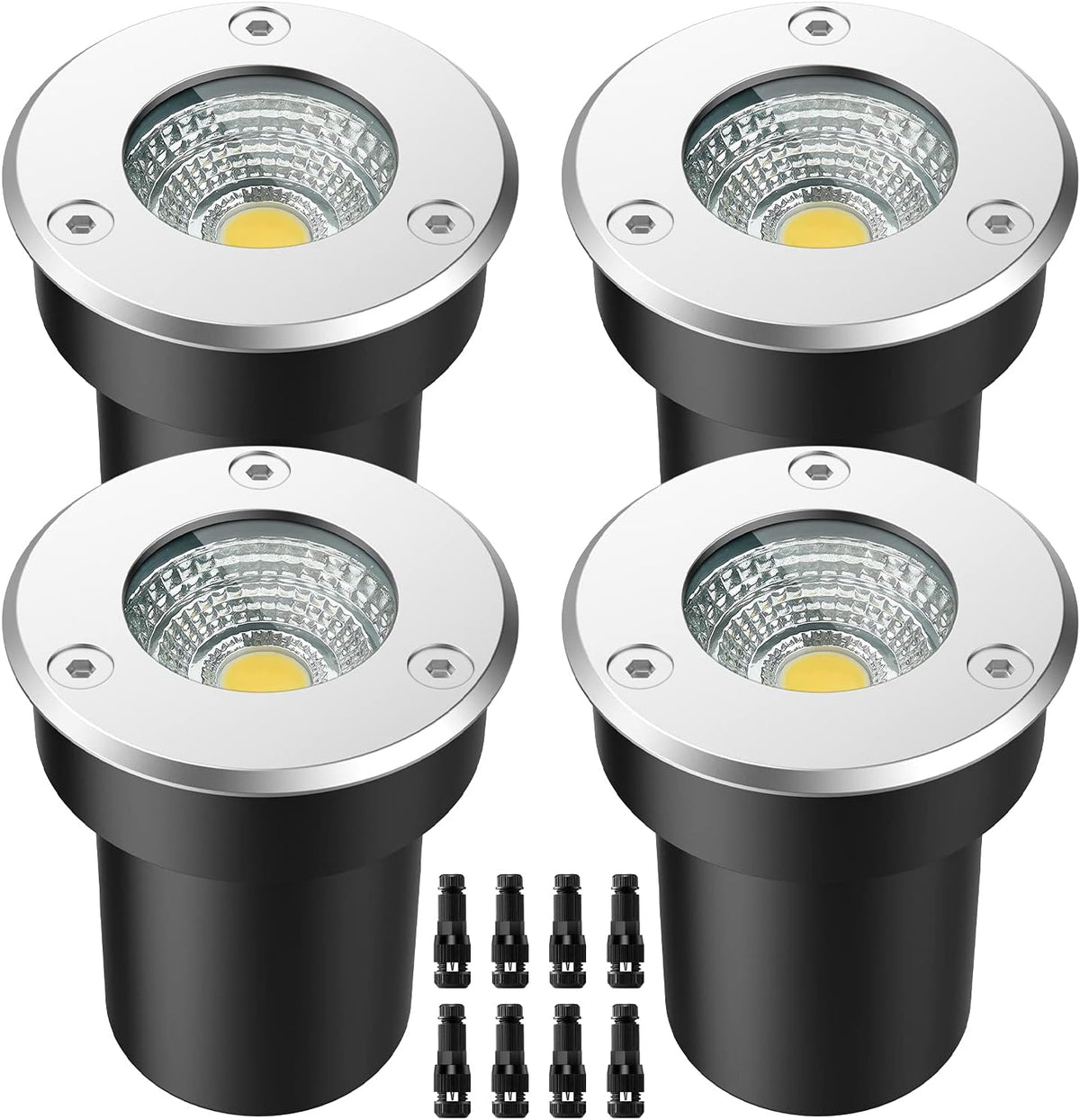 6W IP67 Waterproof Low Voltage Landscape Well Lights Pack of 2 M690314