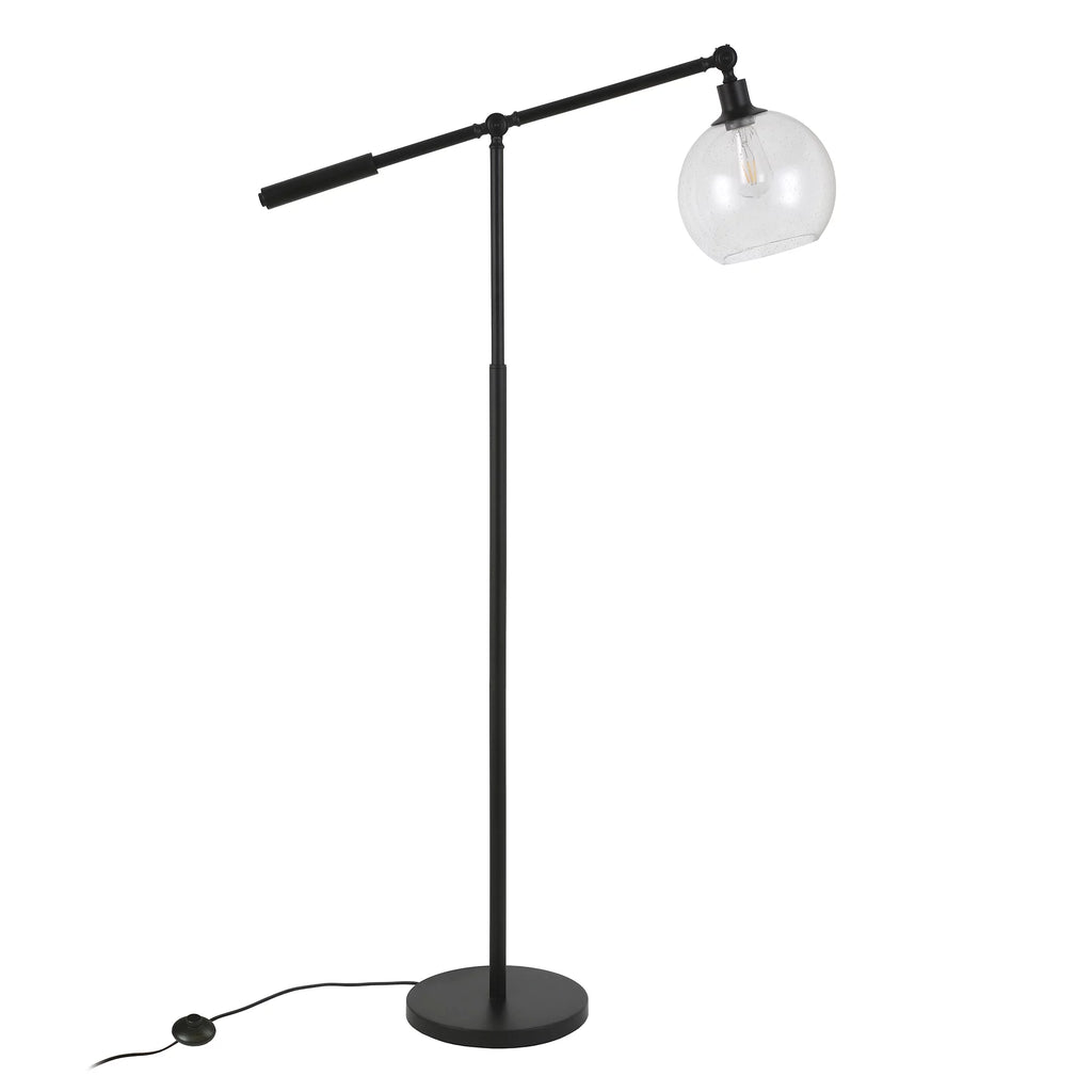 Industrial Metal Floor Lamp with Globe Shade I569