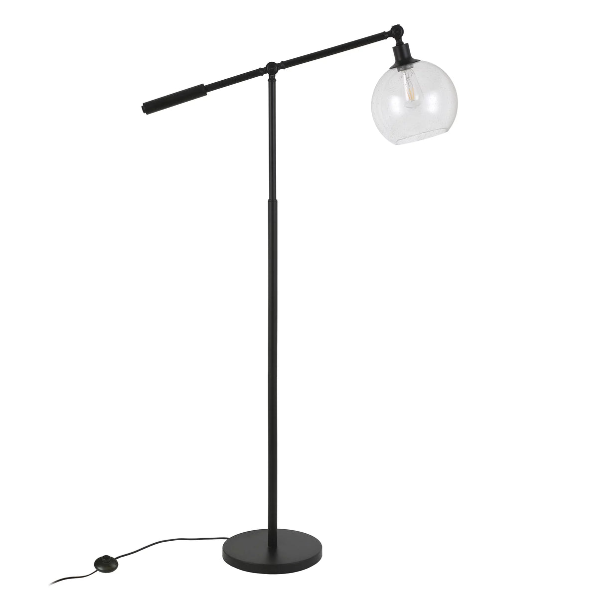 Industrial Metal Floor Lamp with Globe Shade I569