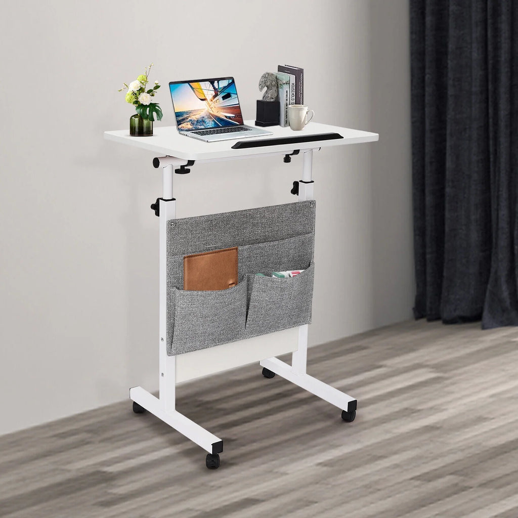 Adjustable Rolling Laptop Desk with Storage P937235