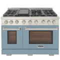 48 6.7 cu. ft. Propane Gas Range Light Blue I24581