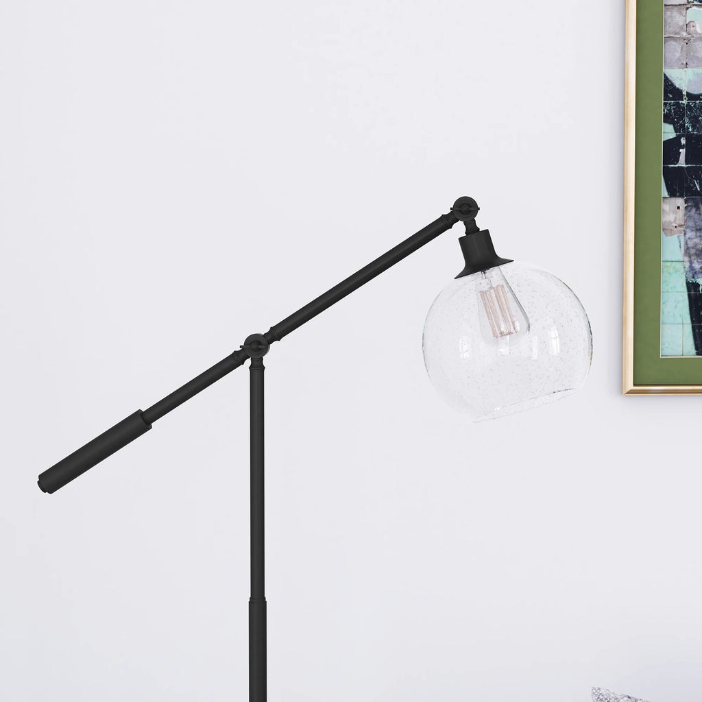 Industrial Metal Floor Lamp with Globe Shade I569
