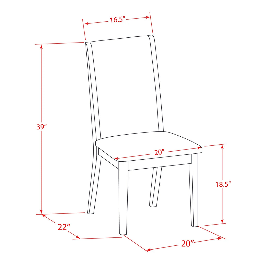 5 Piece Wood Dining Table Set Q224885