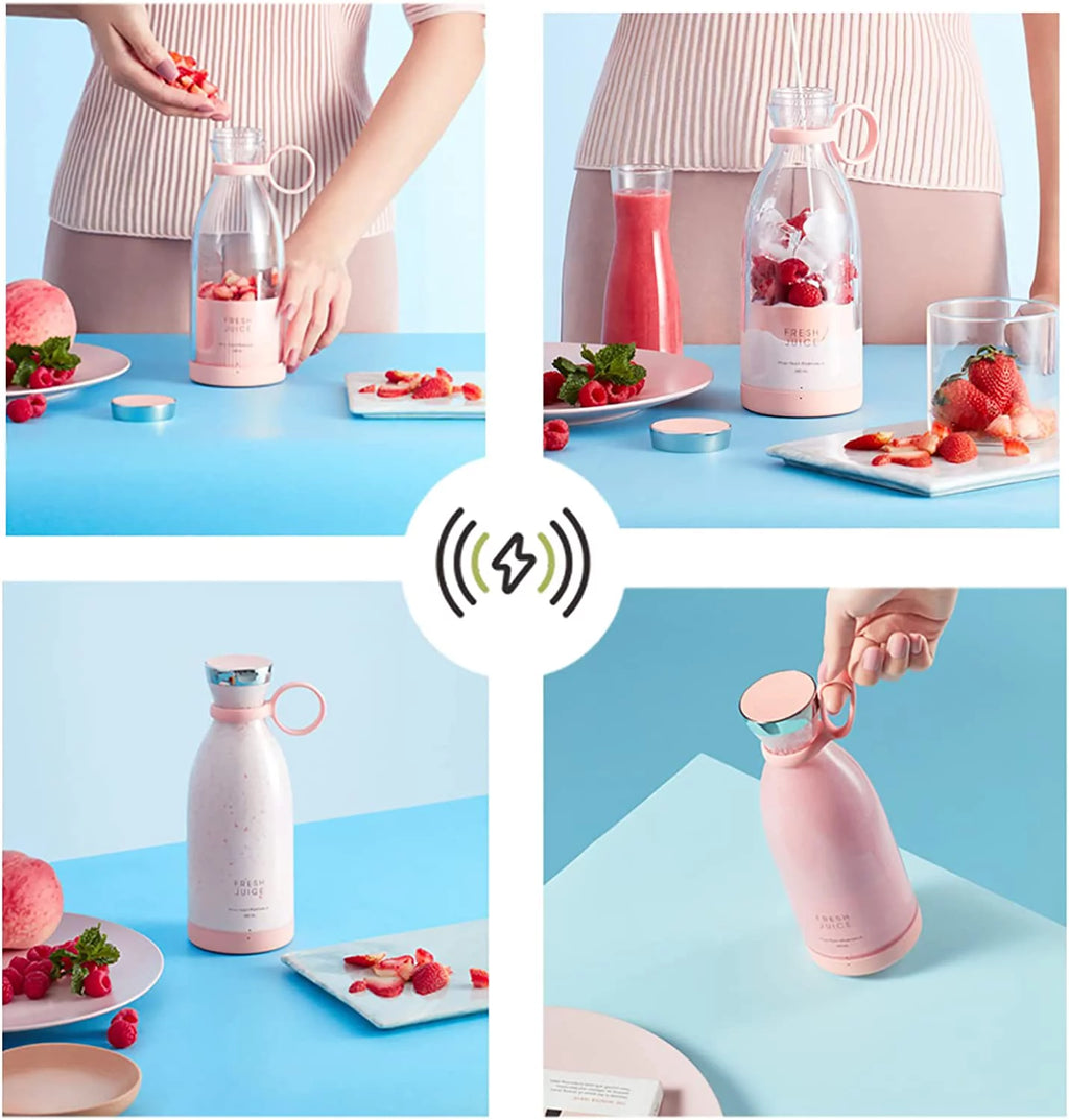 Pink Portable USB Blender U5480