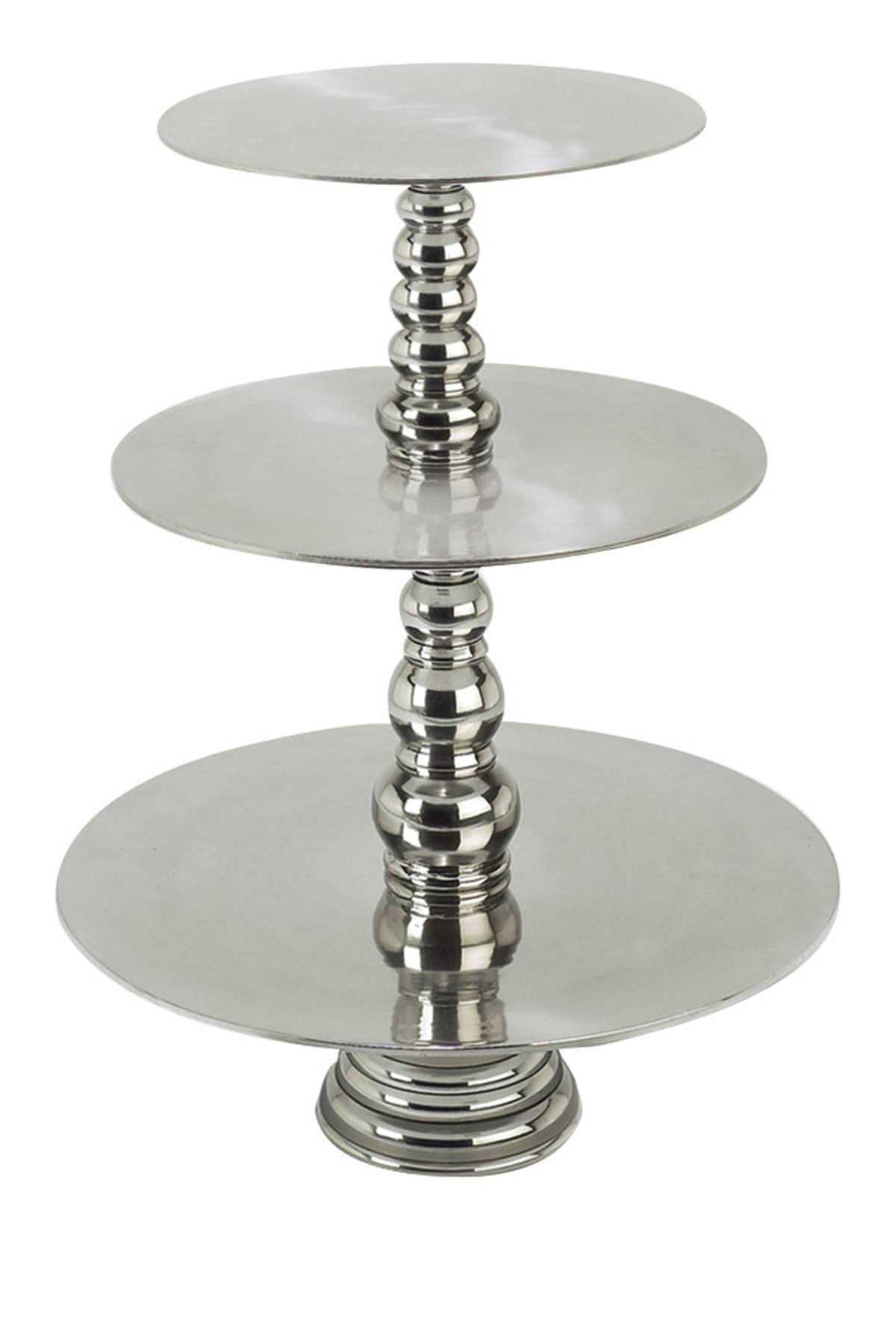 23 Inches High Aluminum 3/TIER Cake Stand L49500