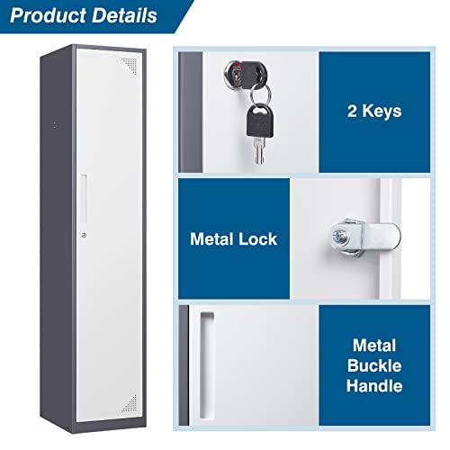 4 Door Steel Locker Cabinet with Lock and Keys S354379