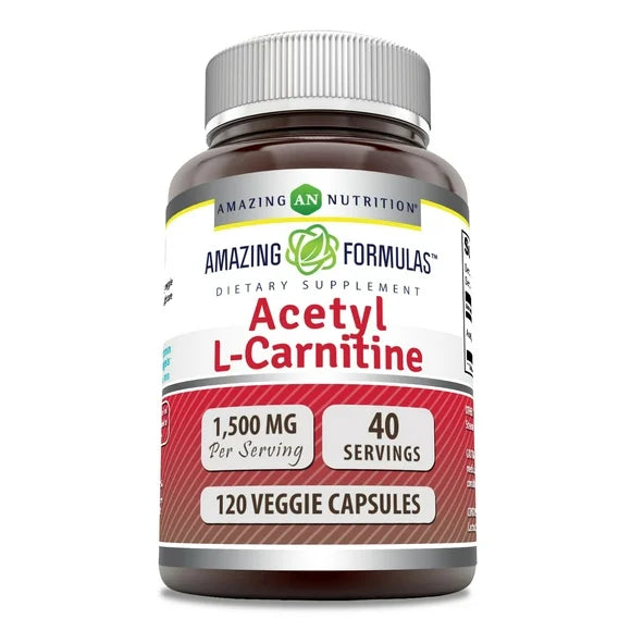 1500 Mg Acetyl L-Carnitine Veggie Capsules Supplement I104