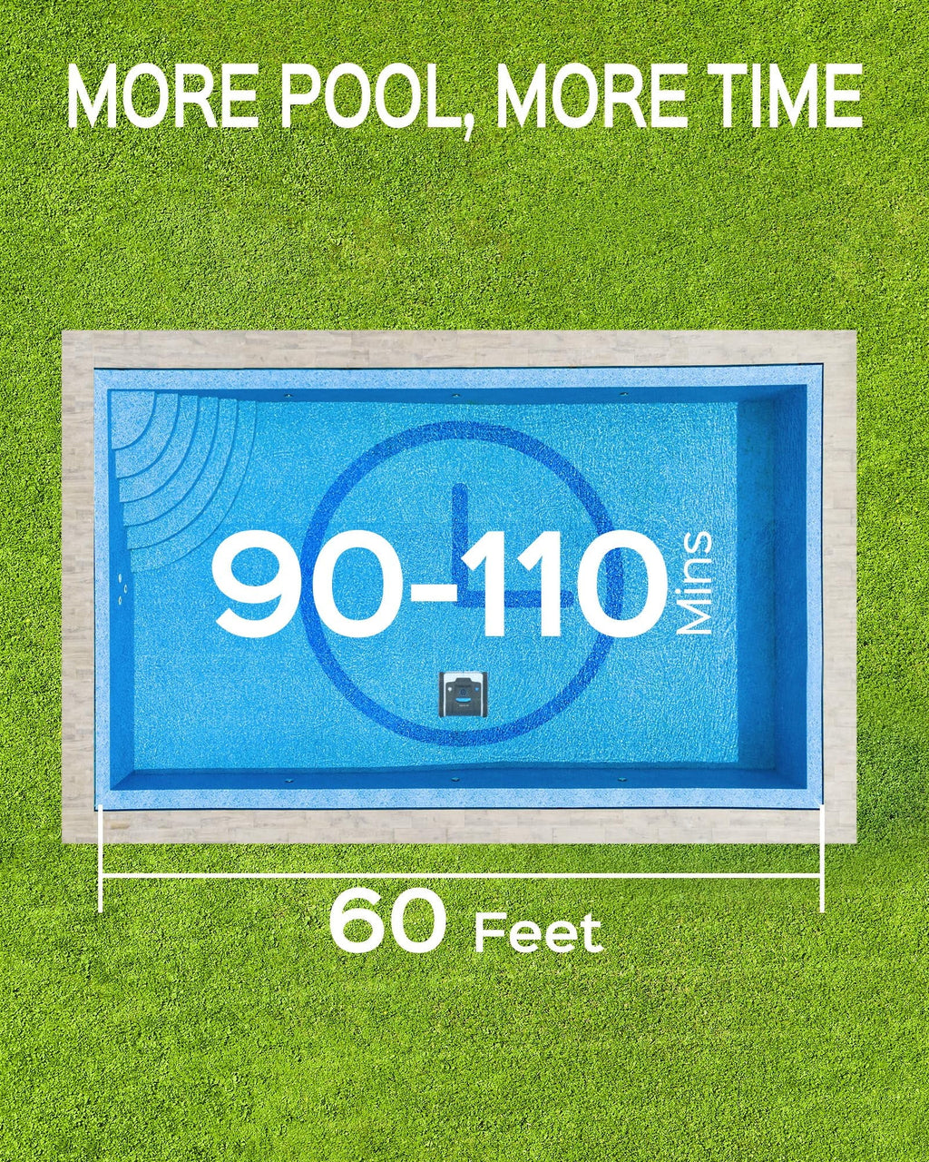 Cordless Robotic Pool Cleaner with Wall Climbing F832768