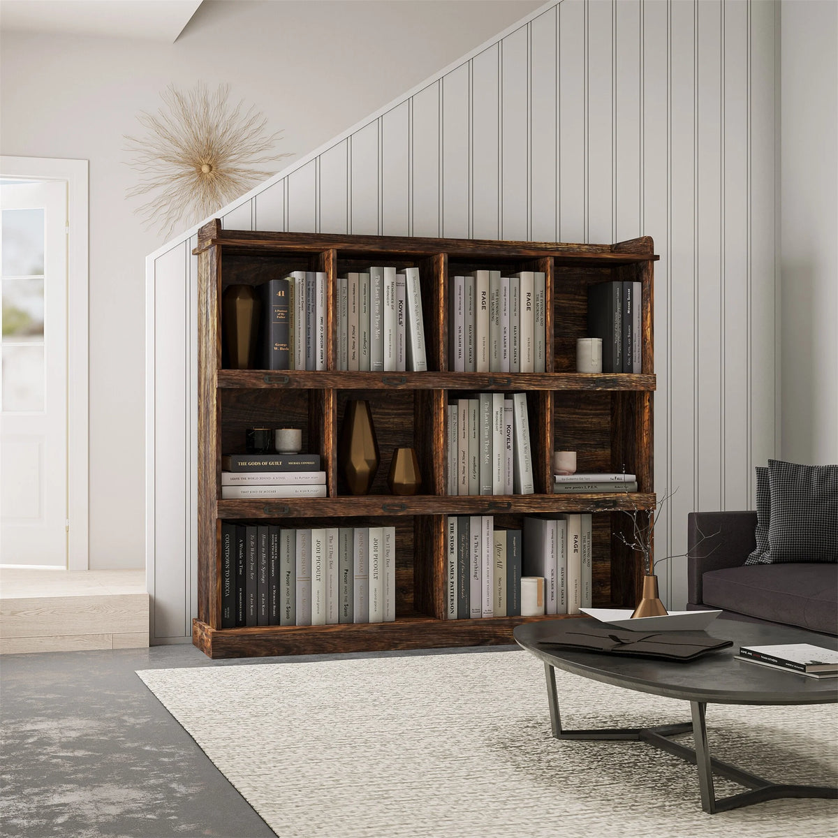 10-shelf Brown Bookcase R7898