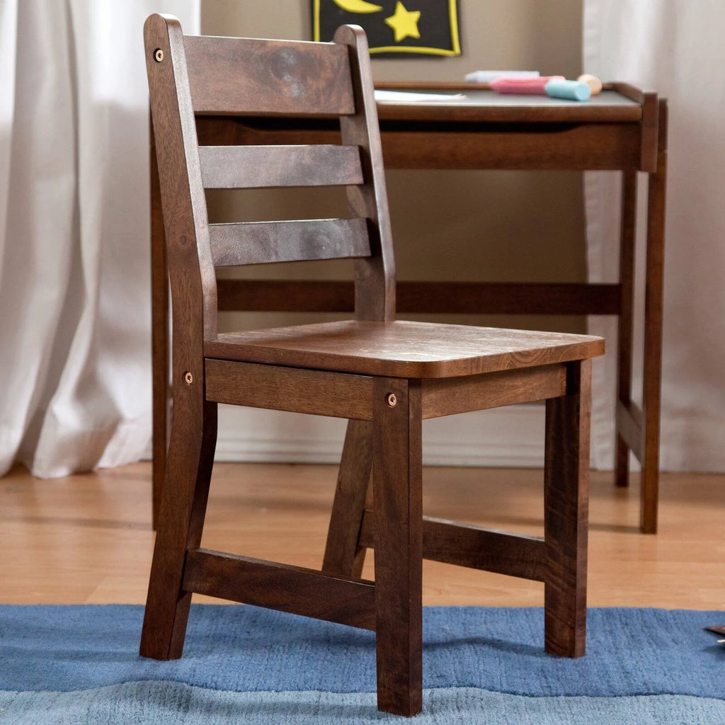 Child Study Desk and Chair Set Walnut Finish R257283