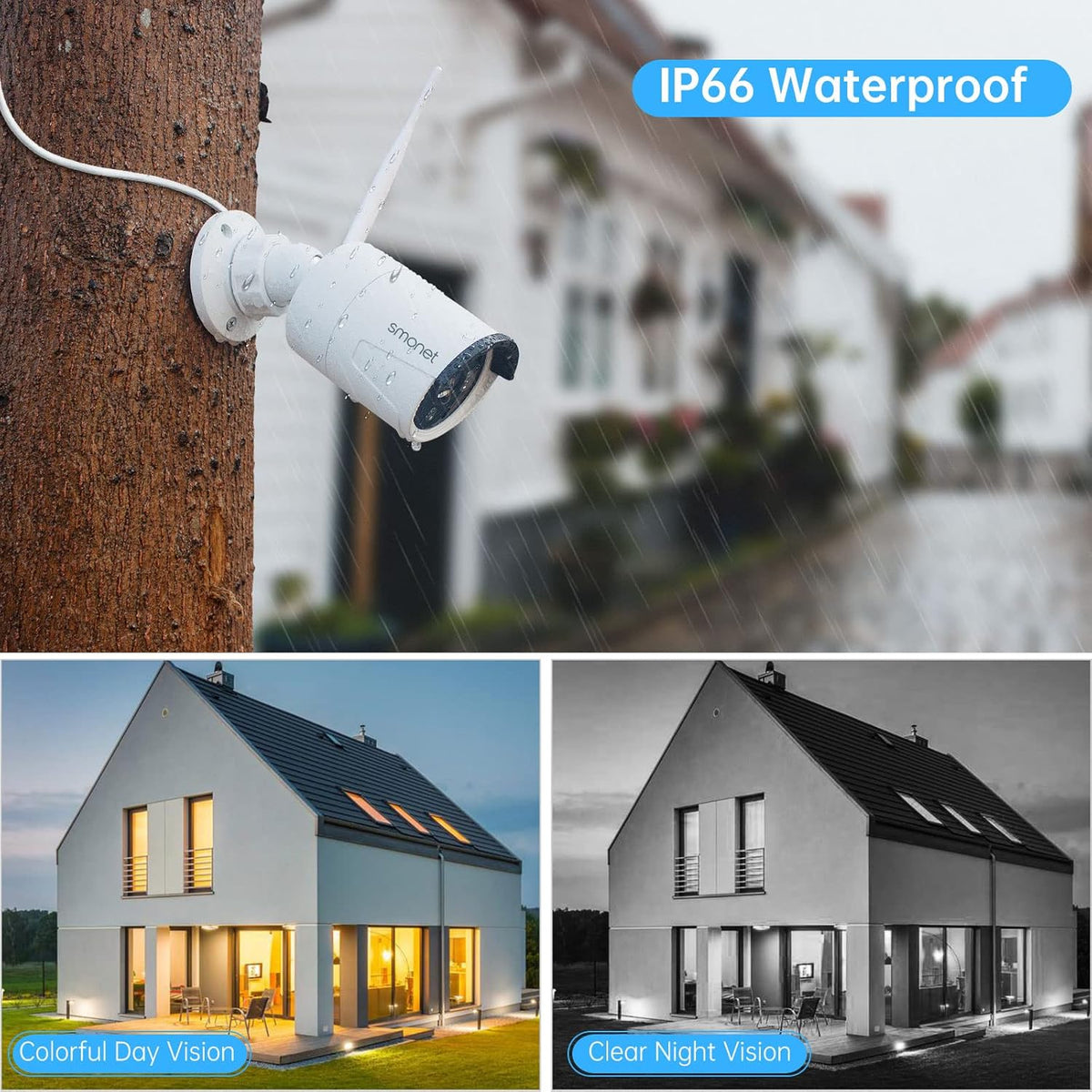 3MP Wireless Security Camera System with Audio, 8CH NVR Kits, 4pcs 3MP Indoor Outdoor WiFi IP Cameras, Night Vision, AI Human Detection S819275