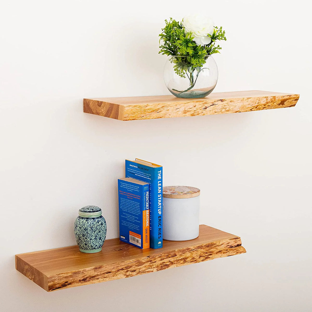 Rustic Wood Floating Shelves, Set of 2 L560818
