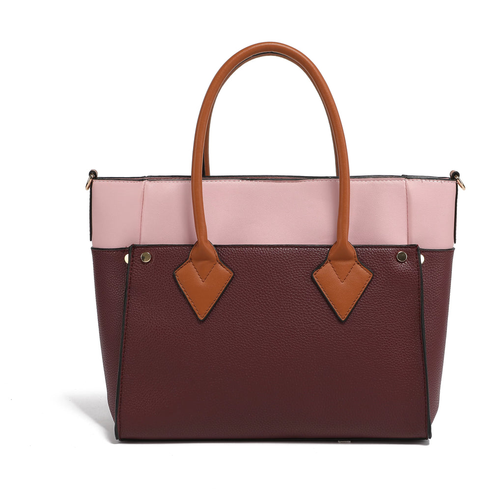 Burgundy Tote Bag & Wristlet Wallet U281390