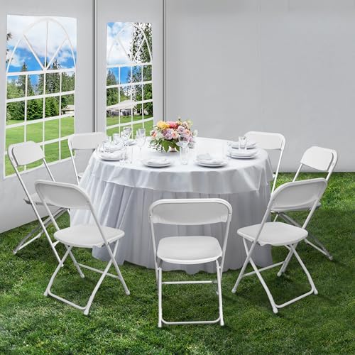 4 Pack White Plastic Folding Chair M42496
