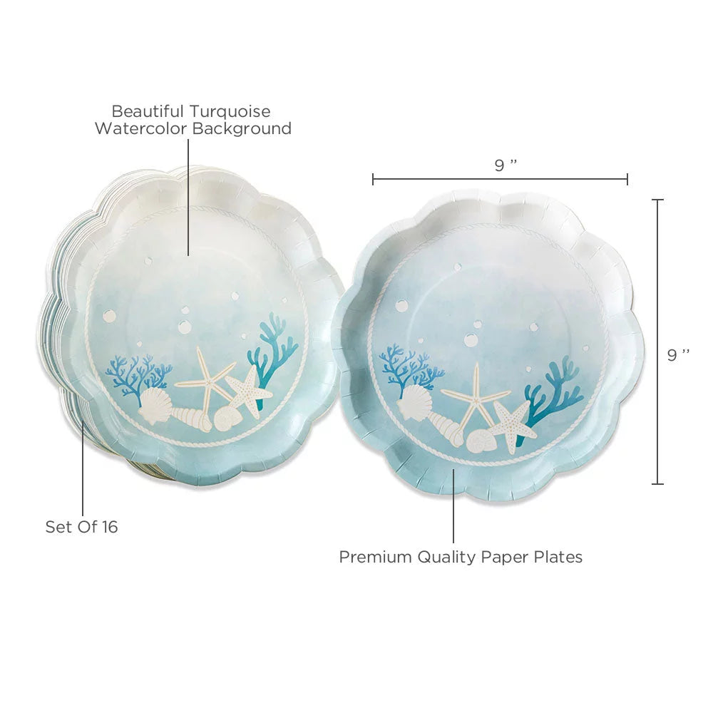 32 Pcs 9 Inch Heavy Duty Disposable Paper Plates T69313