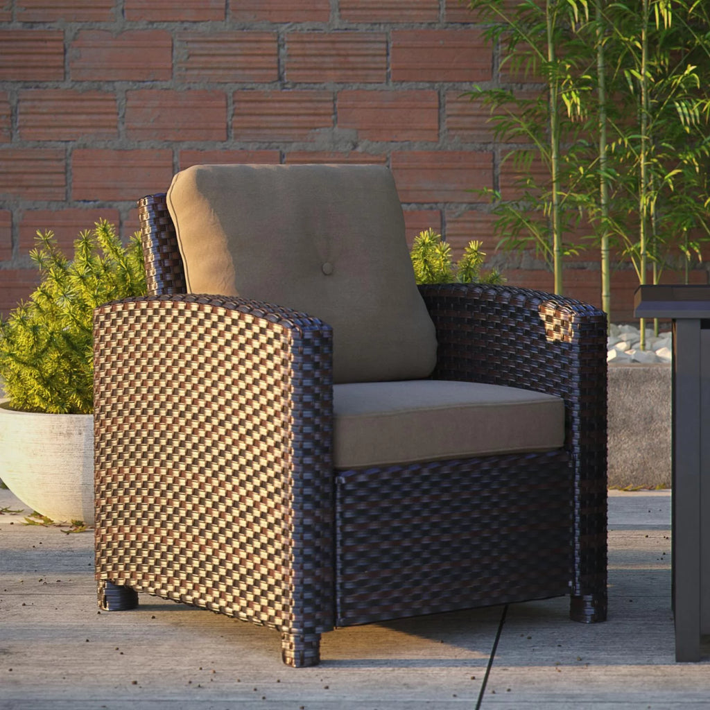 Outdoor Wicker Club Chair J947911