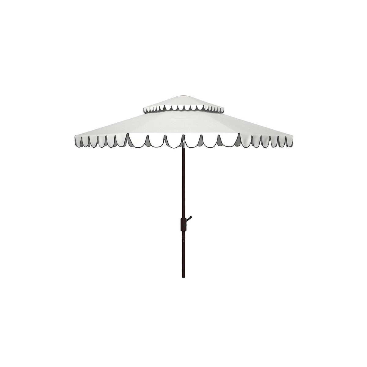 9 ft. Double Top Umbrella White & Black O703716