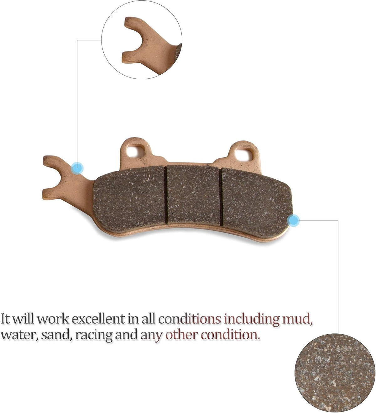 4 Sets Sintered Metal Brake Pads L610
