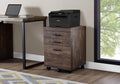3 Drawer Brown File Cabinet B3044