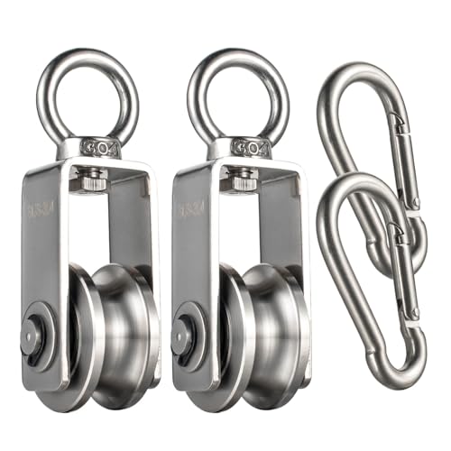 Stainless Steel Cable Pulley Wheel 2 Pack E472085