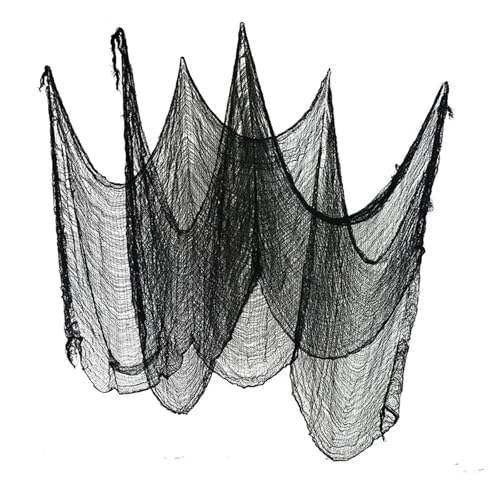 Black Creepy Gauze Cloth Spider Webs Halloween Decorations L832552