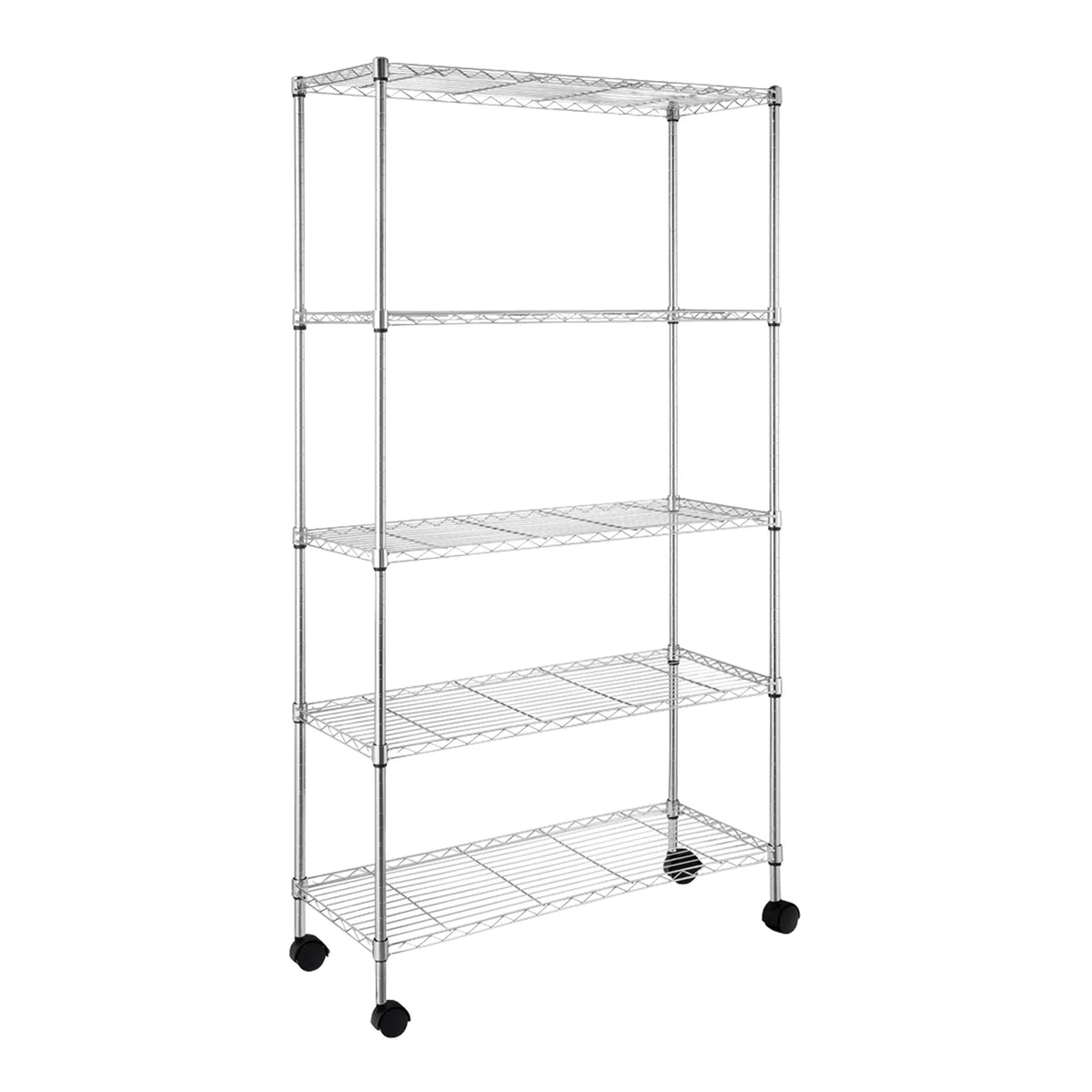 5 Tier Adjustable Rolling Metal Storage Rack O45305