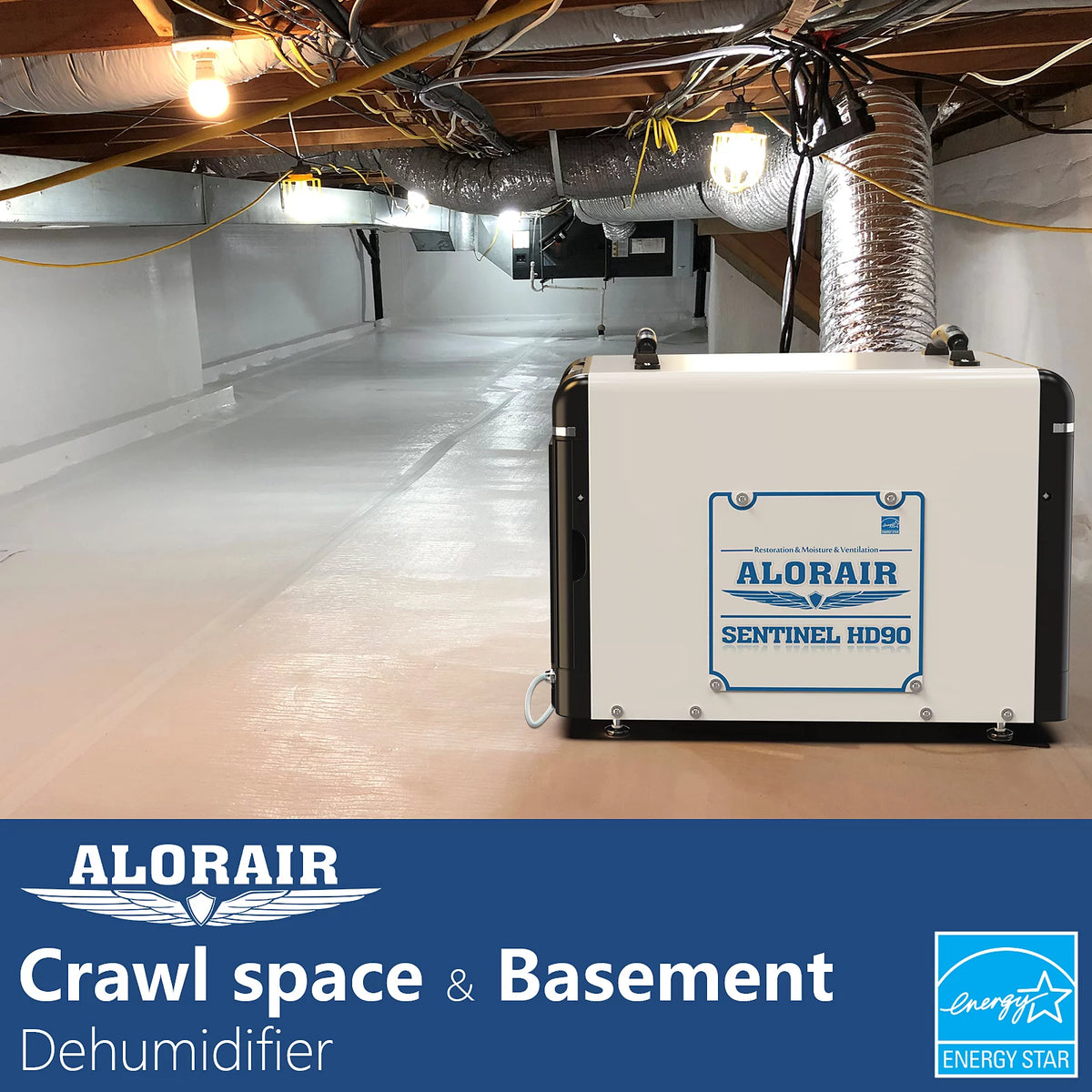 198 Pints Crawl Space Dehumidifier with Drain Hose G81619