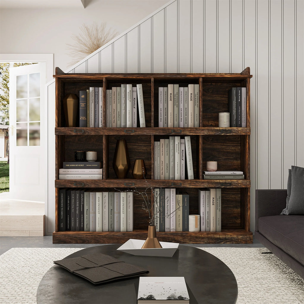 10-shelf Brown Bookcase R7898